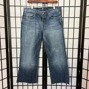 7 For All Mankind Relaxed Denim Jeans Size 34 100% Cotton